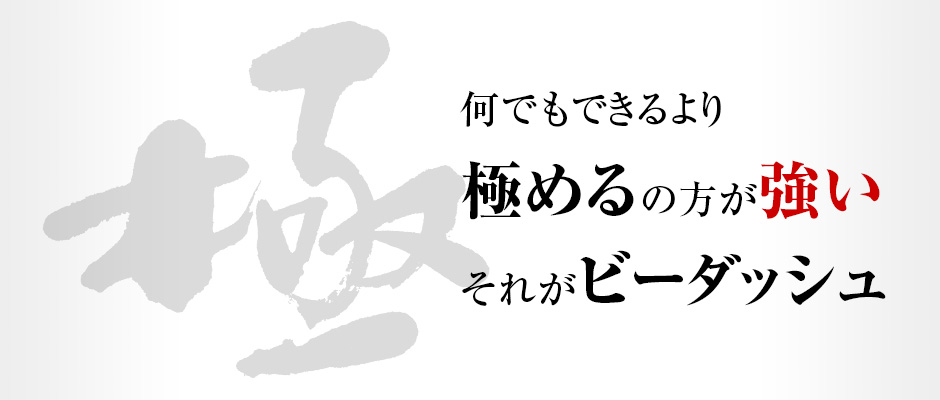 何でもできるより極めるの方が強い それがビーダッシュ