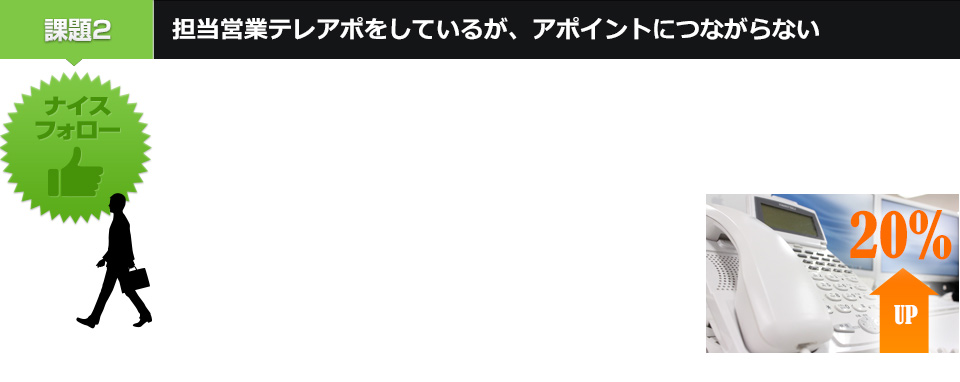 担当営業テレアポをしているが、アポイントにつながらない